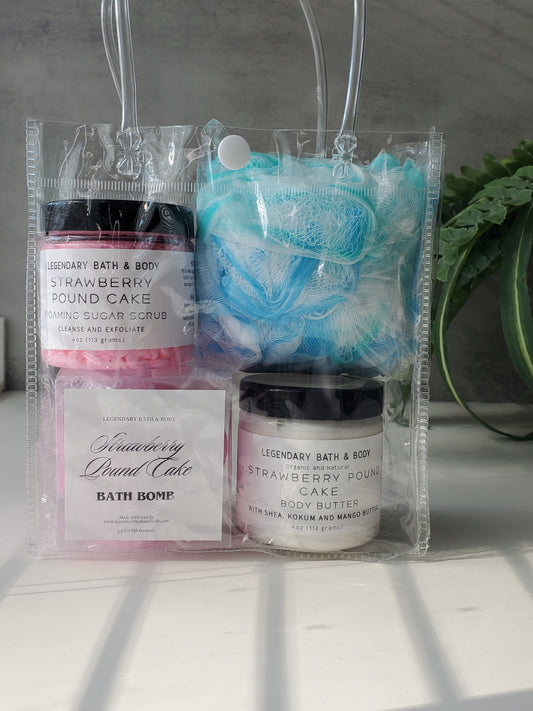 Strawberry Pound Cake Bath Gift Set