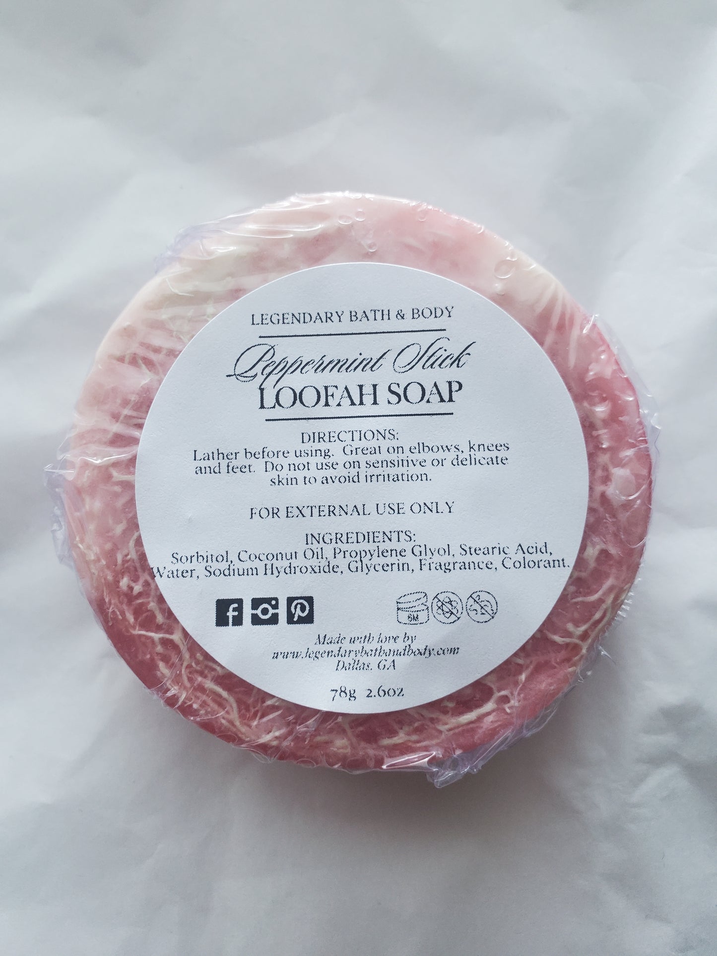 Peppermint Stick Loofah Soap