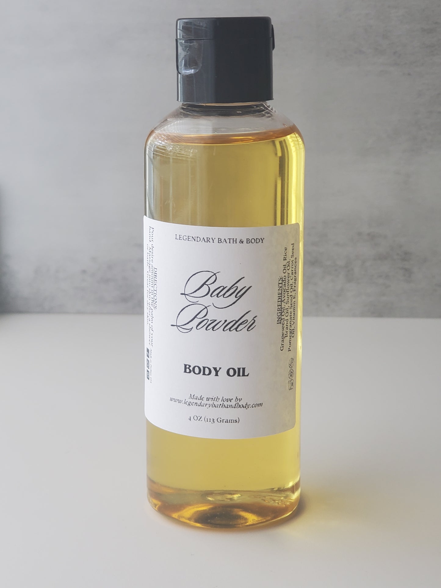 Baby Powder 4oz Body Oil